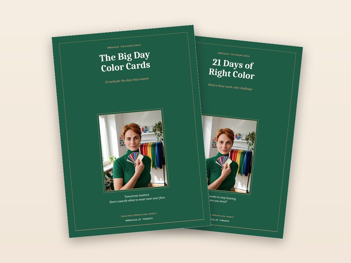 Covers of The Big Day Color Cards and 21 Days of Right Color